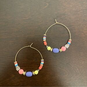 Beaded hoop earrings